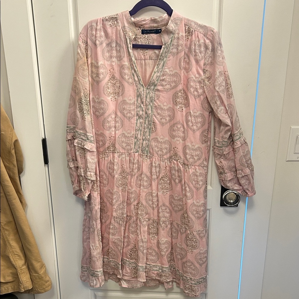 Pink Patterned Women's Dress